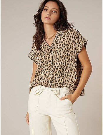 Chemise femme imprimé léopard 'Deeluxe'