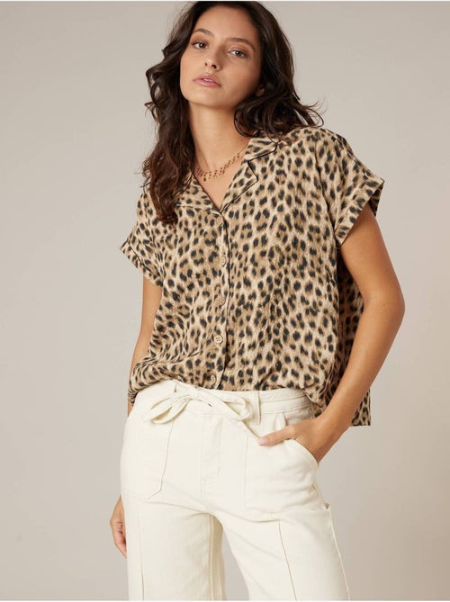 Chemise femme imprimé léopard 'Deeluxe' - Kiabi