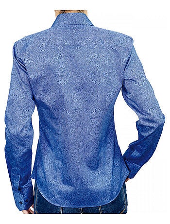 Chemise femme imprimée coupe cintrée ASTORIA Andrew Mac Allister Bleu , 46