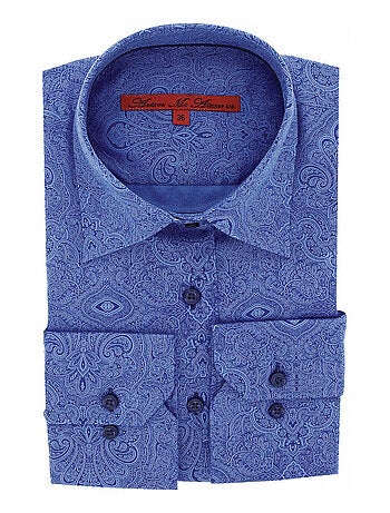 Chemise femme imprimée coupe cintrée ASTORIA Andrew Mac Allister Bleu , 46