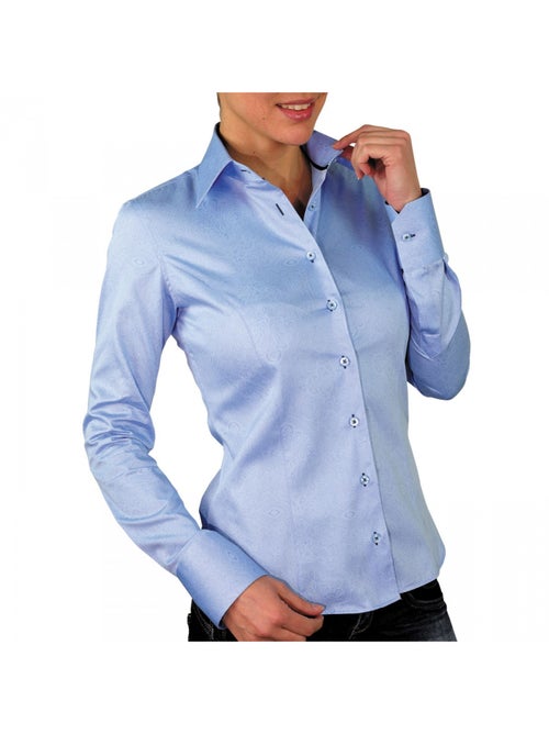 Chemise femme imprimée coupe cintrée ASTORIA Andrew Mac Allister Bleu , 46 - Kiabi