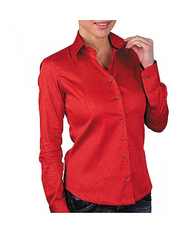 Chemise femme imprimée coupe cintrée ASTORIA Andrew Mac Allister Bleu , 46