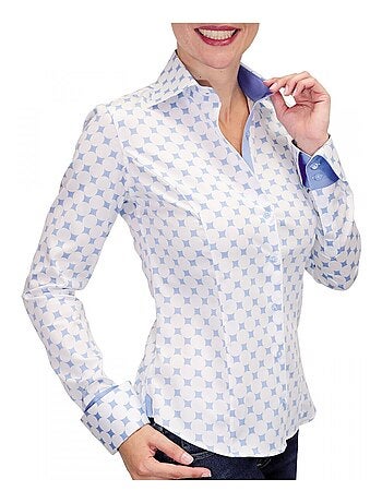Chemise femme imprimée coupe cintrée BETSY Andrew Mac Allister Rose , 40