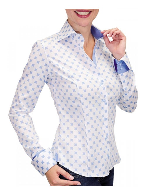 Chemise femme imprimée coupe cintrée BETSY Andrew Mac Allister Rose , 40 - Kiabi