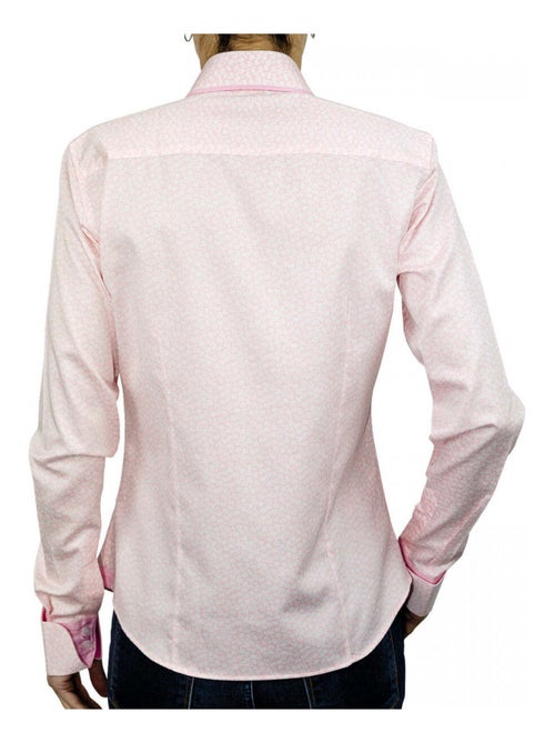 Chemise femme imprimée coupe cintrée HERMIONE Andrew Mac Allister Rose , 36 - Kiabi
