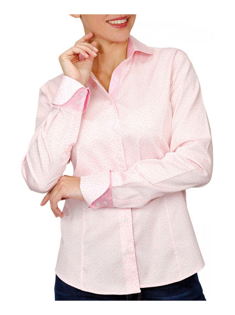 Chemise femme imprimée coupe cintrée HERMIONE Andrew Mac Allister Rose , 42 Rose - Kiabi