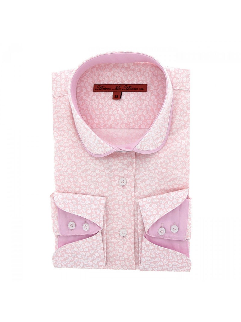 Chemise femme imprimée coupe cintrée HERMIONE Andrew Mac Allister Rose , 42 Rose - Kiabi