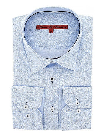 Chemise femme imprimée coupe cintrée KIARA Andrew Mac Allister Bleu , 42