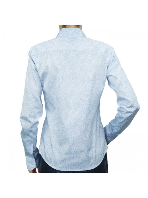 Chemise femme imprimée coupe cintrée KIARA Andrew Mac Allister Bleu , 42 - Kiabi