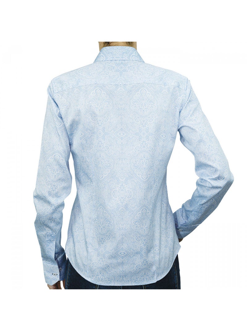 Chemise femme imprimée coupe cintrée KIARA Andrew Mac Allister Bleu , 42 Bleu - Kiabi