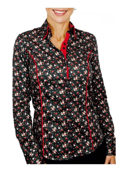 Chemise femme imprimée coupe cintrée SIDNEY Andrew Mac Allister Bleu , 38 - Kiabi