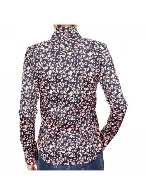 Chemise femme imprimée coupe cintrée SIDNEY Andrew Mac Allister Noir , 34 - Kiabi