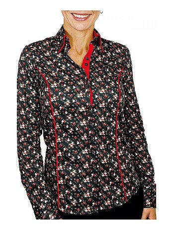 Chemise femme imprimée coupe cintrée SIDNEY Andrew Mac Allister Rose , 36