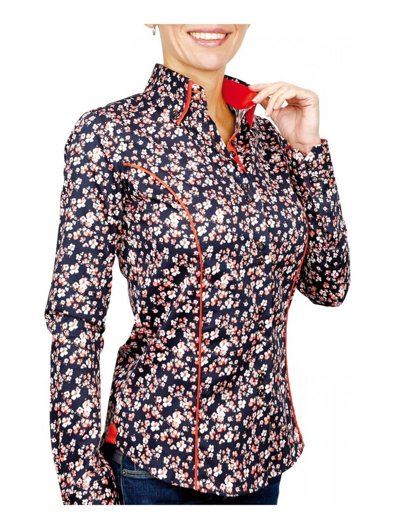 Chemise femme imprimée coupe cintrée SIDNEY Andrew Mac Allister Rose , 36 Rose - Kiabi