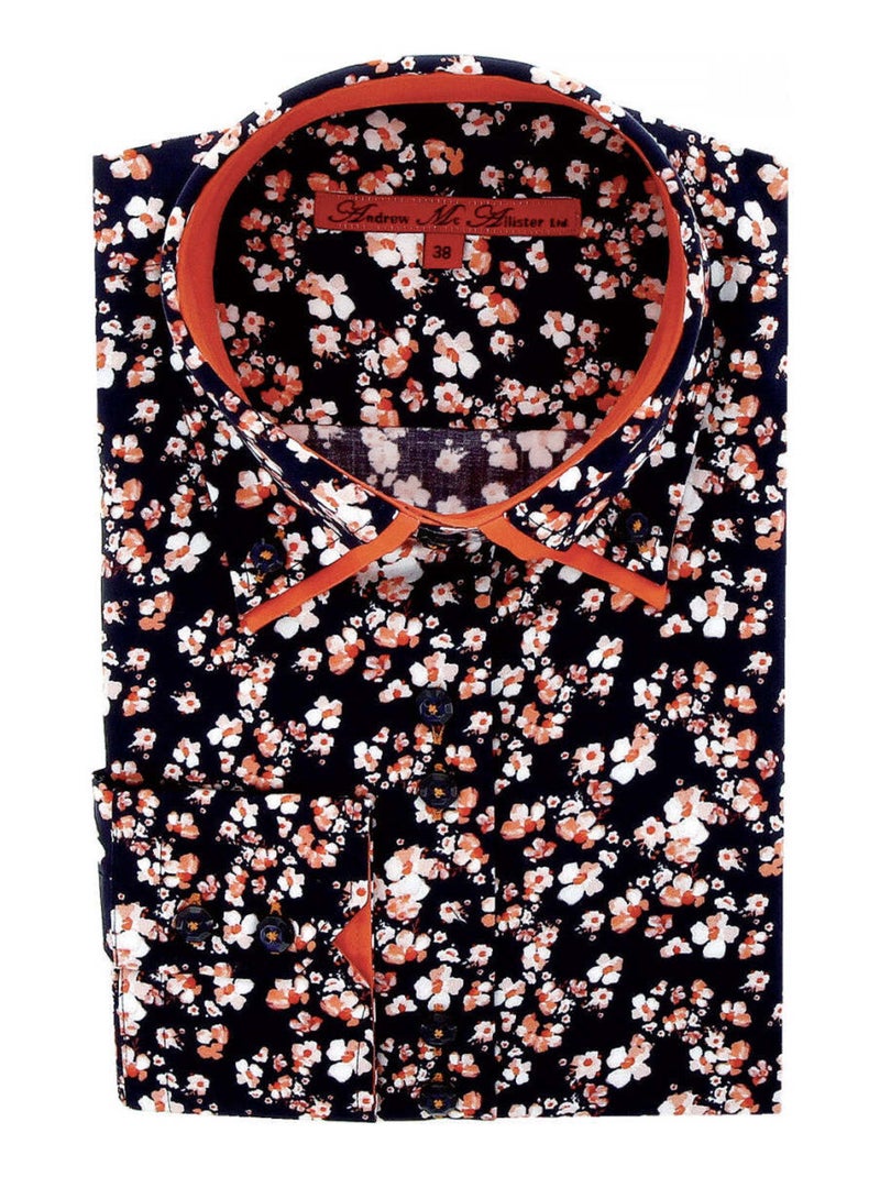 Chemise femme imprimée coupe cintrée SIDNEY Andrew Mac Allister Rose , 36 Rose - Kiabi
