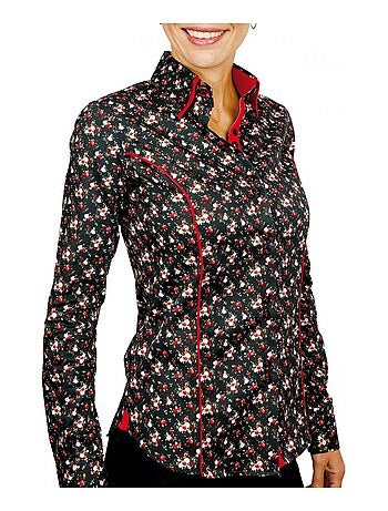 Chemise femme imprimée coupe cintrée SIDNEY Andrew Mac Allister Rose , 38