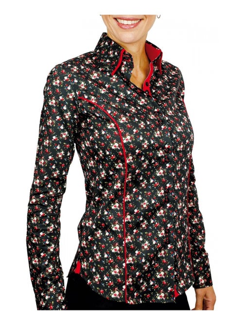 Chemise femme imprimée coupe cintrée SIDNEY Andrew Mac Allister Rose , 38 - Kiabi