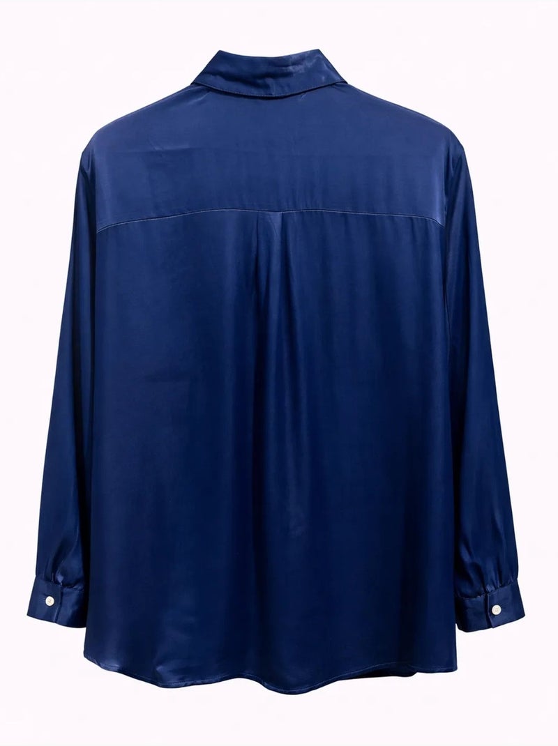 Chemise femme longue mixray Bleu marine - Kiabi