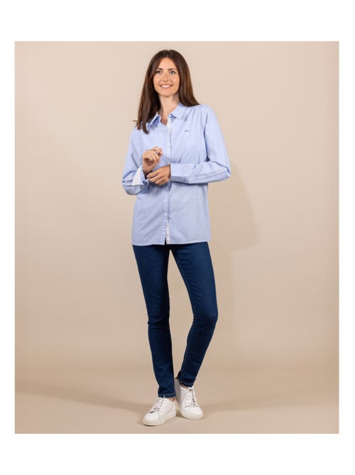 Chemise Femme manches longues bleu ciel - Kiabi