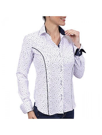 Chemise femme mode coupe cintrée AMANDA Andrew Mac Allister Bleu marine , 38