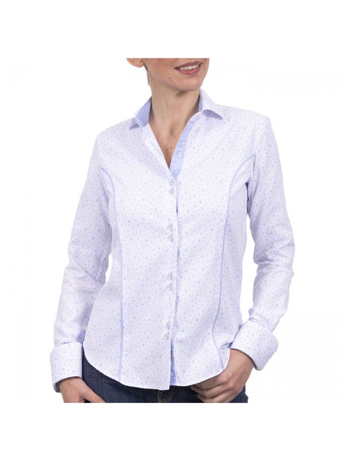 Chemise femme mode coupe cintrée AMANDA Andrew Mac Allister Bleu ciel , 36 - Kiabi