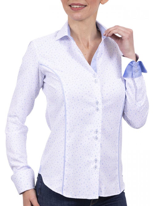 Chemise femme mode coupe cintrée AMANDA Andrew Mac Allister Bleu ciel , 40 - Kiabi Chemise femme mode coupe cintrée AMANDA Andrew Mac Allister Bleu ciel , 40 - Kiabi