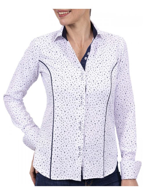 Chemise femme mode coupe cintrée AMANDA Andrew Mac Allister Bleu marine , 42 - Kiabi