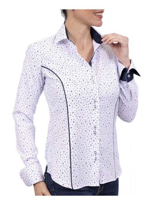 Chemise femme mode coupe cintrée AMANDA Andrew Mac Allister Bleu marine , 42 - Kiabi