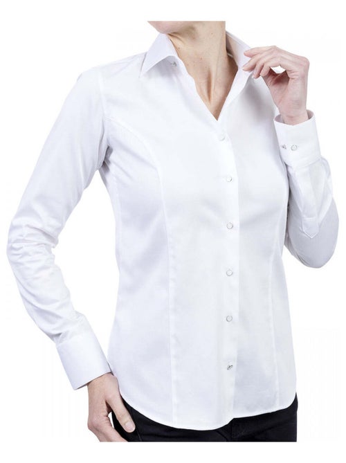 Chemise femme mode coupe cintrée BIANCA Andrew Mac Allister Blanc , Blanc , 44 - Kiabi