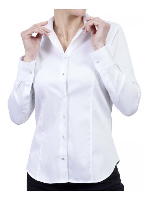 Chemise femme mode coupe cintrée BIANCA Andrew Mac Allister Blanc , Blanc , 44 - Kiabi