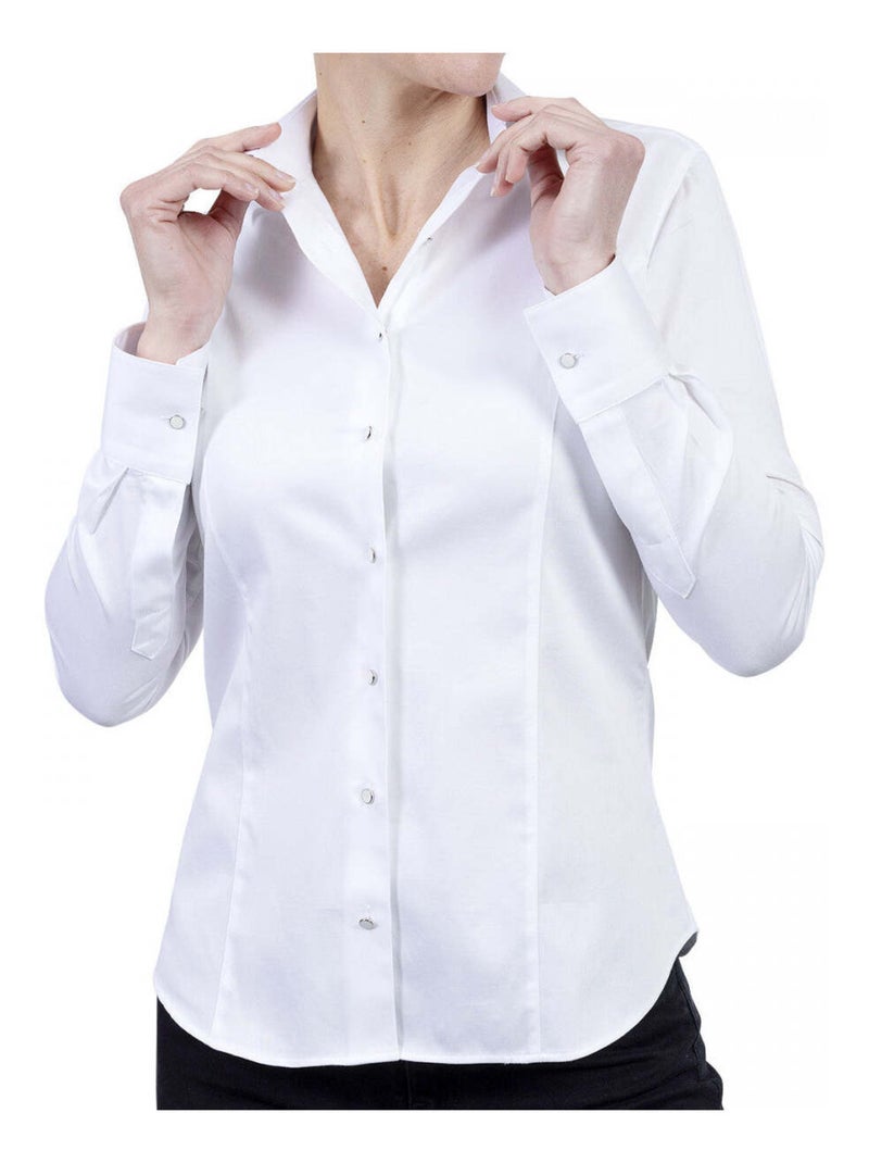 Chemise femme mode coupe cintrée BIANCA Andrew Mac Allister Blanc , Blanc , 44 Blanc Blanc - Kiabi