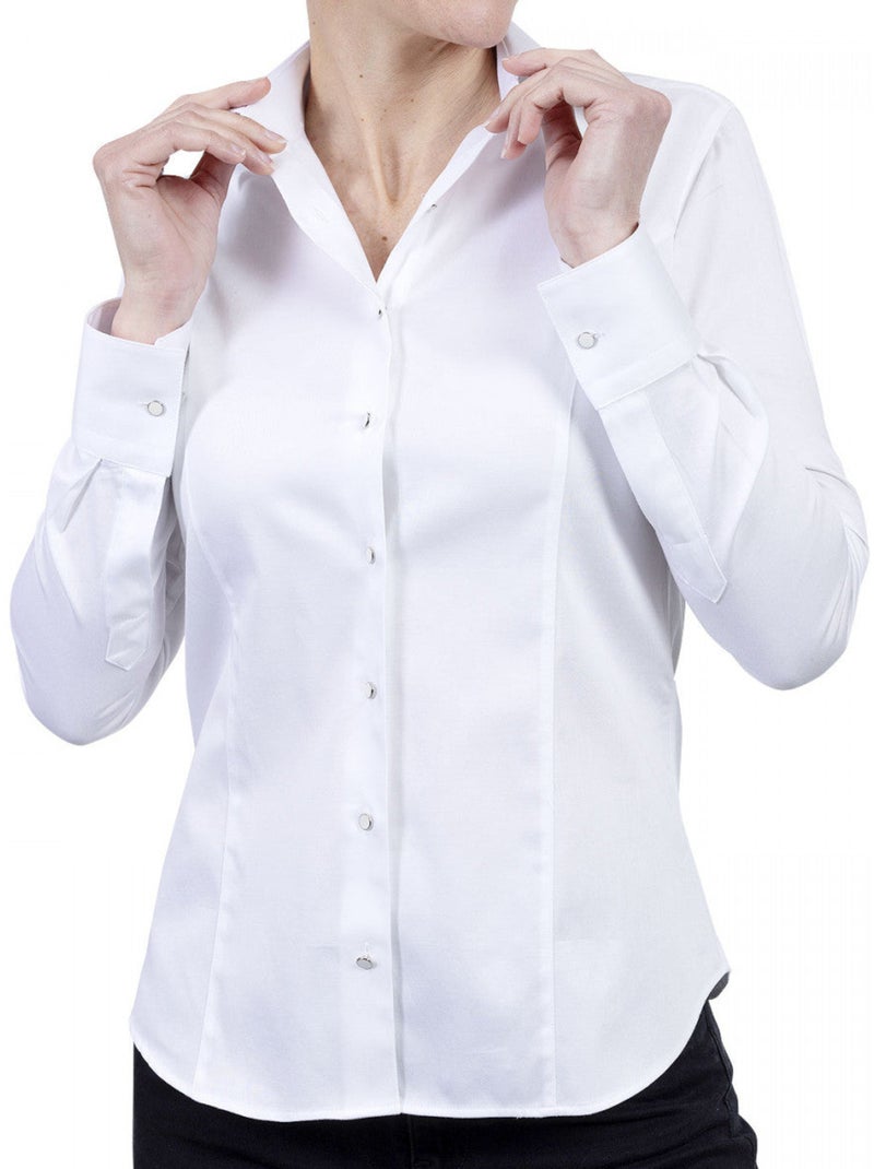 Chemise femme mode coupe cintrée bianca andrew mac allister Bleu - Kiabi