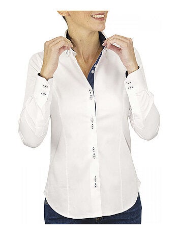 Chemise femme mode coupe cintrée CARINA Andrew Mac Allister Blanc , 36