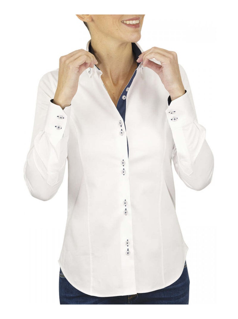 Chemise femme mode coupe cintrée CARINA Andrew Mac Allister Blanc , 36 Blanc - Kiabi