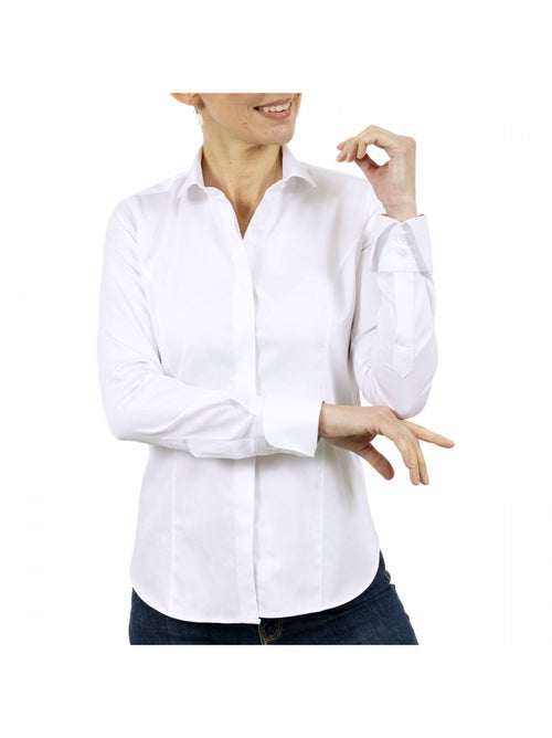 Chemise femme mode coupe cintrée CLOCLO Andrew Mac Allister Blanc , 36 - Kiabi