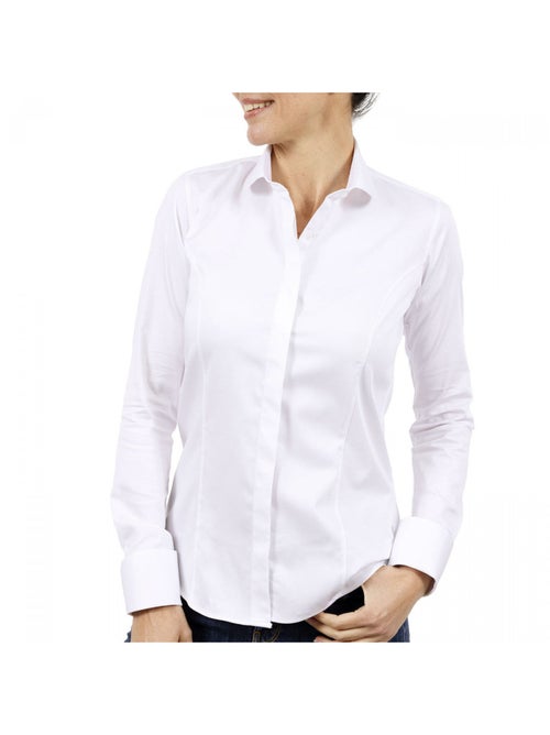 Chemise femme mode coupe cintrée CLOCLO Andrew Mac Allister Blanc , 36 - Kiabi
