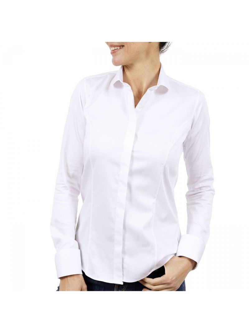 Chemise femme mode coupe cintrée CLOCLO Andrew Mac Allister Blanc , 36 Blanc - Kiabi