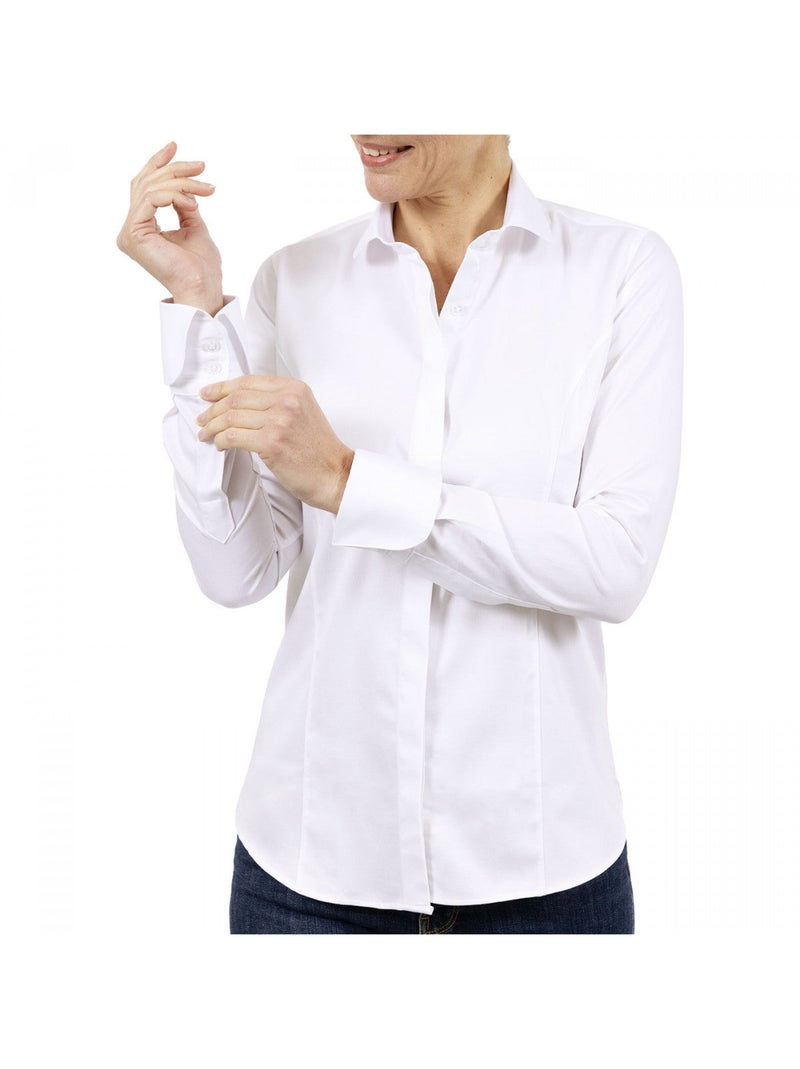 Chemise femme mode coupe cintrée CLOCLO Andrew Mac Allister Blanc , 36 Blanc - Kiabi