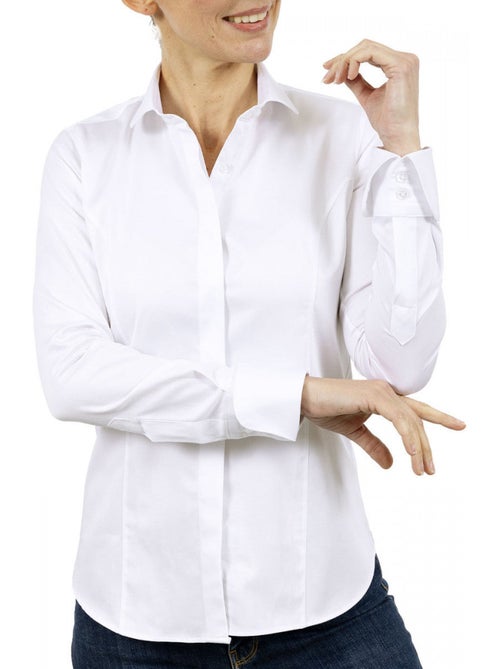 Chemise femme mode coupe cintrée CLOCLO Andrew Mac Allister Blanc , 38 - Kiabi Chemise femme mode coupe cintrée CLOCLO Andrew Mac Allister Blanc , 38 - Kiabi