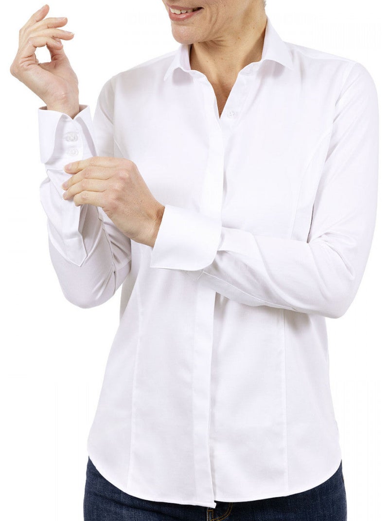 Chemise femme mode coupe cintrée CLOCLO Andrew Mac Allister Blanc , 38 Blanc - Kiabi