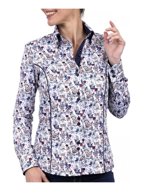 Chemise femme mode coupe cintrée LIBERTA Andrew Mac Allister Blanc , Bleu , Rouge , 36 - Kiabi