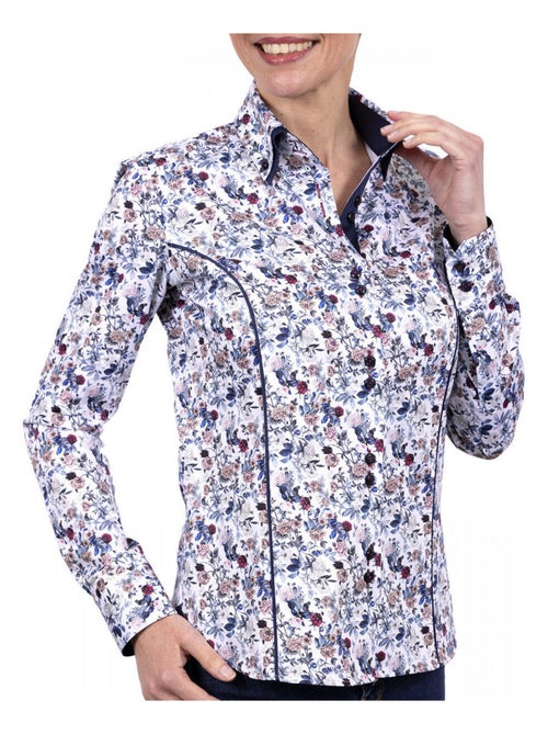 Chemise femme mode coupe cintrée LIBERTA Andrew Mac Allister Blanc , Bleu , Rouge , 36 - Kiabi