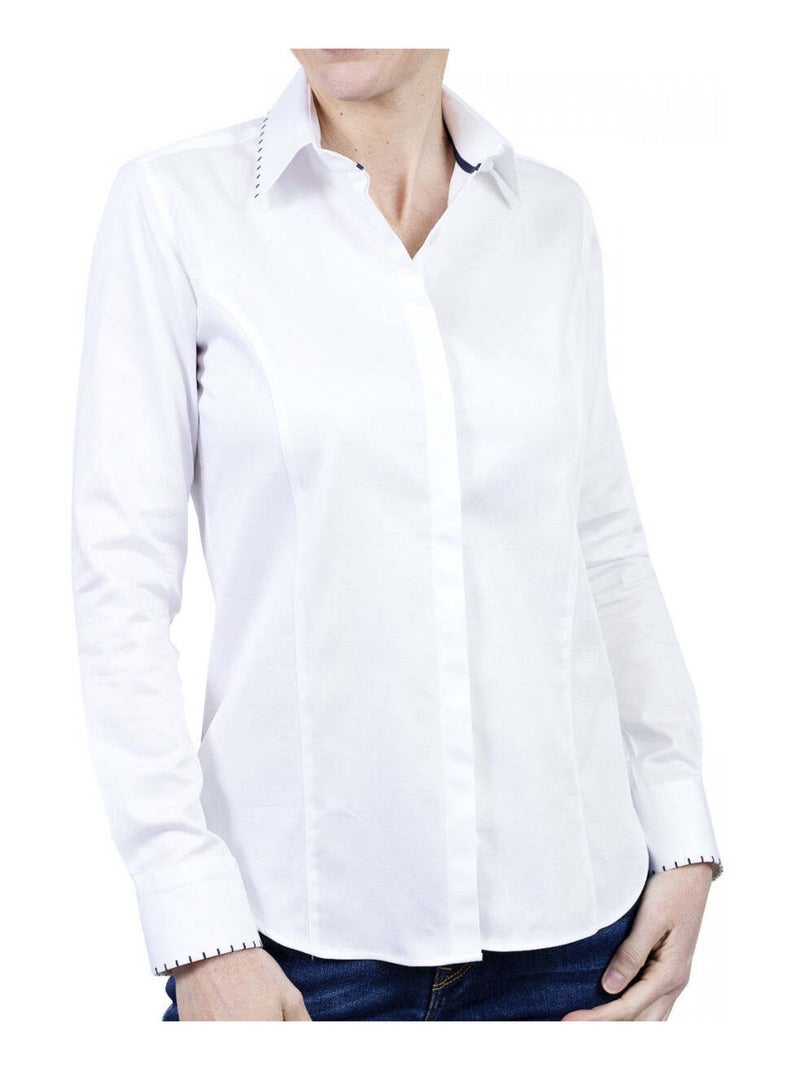 Chemise femme mode coupe cintrée MARINA Andrew Mac Allister Blanc , 34 Blanc - Kiabi