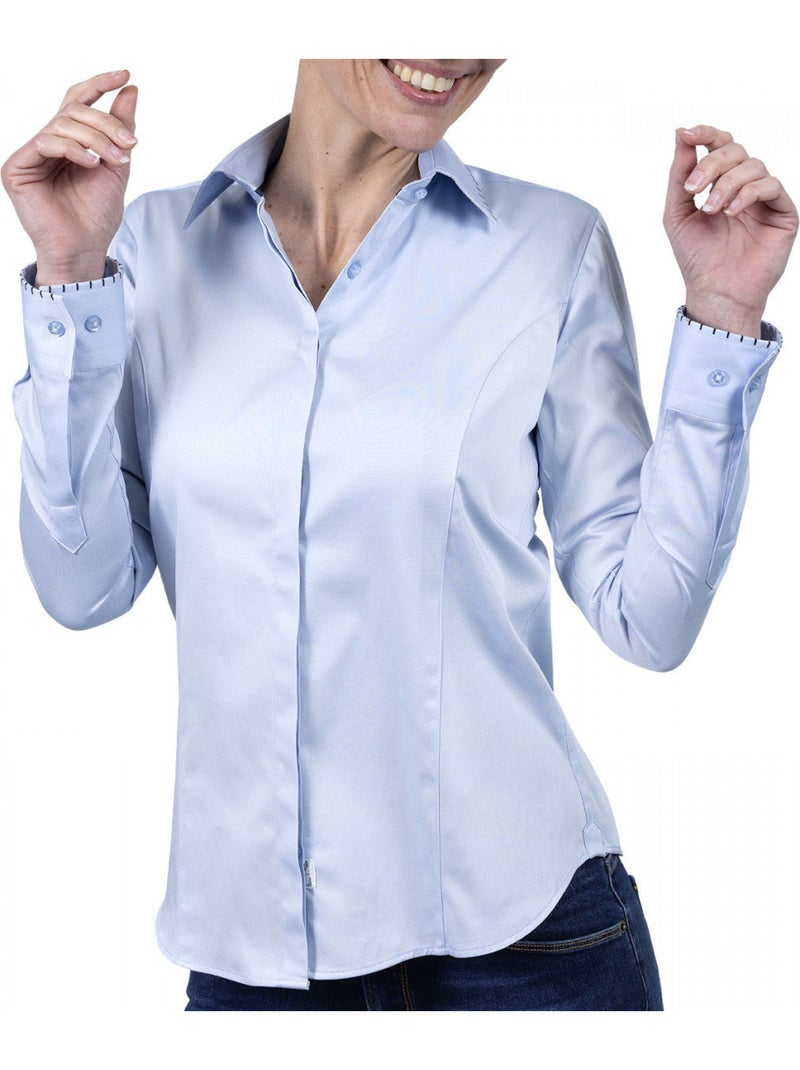 Chemise femme mode coupe cintrée MARINA Andrew Mac Allister Bleu - Kiabi