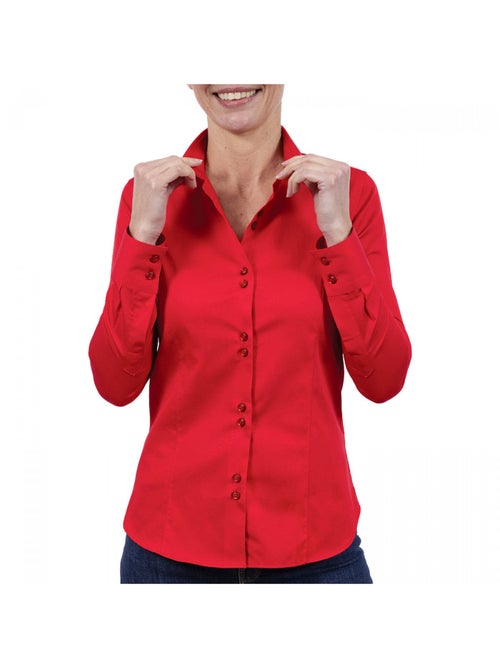 Chemise femme mode coupe cintrée NOELIA Andrew Mac Allister Rouge , 42 - Kiabi
