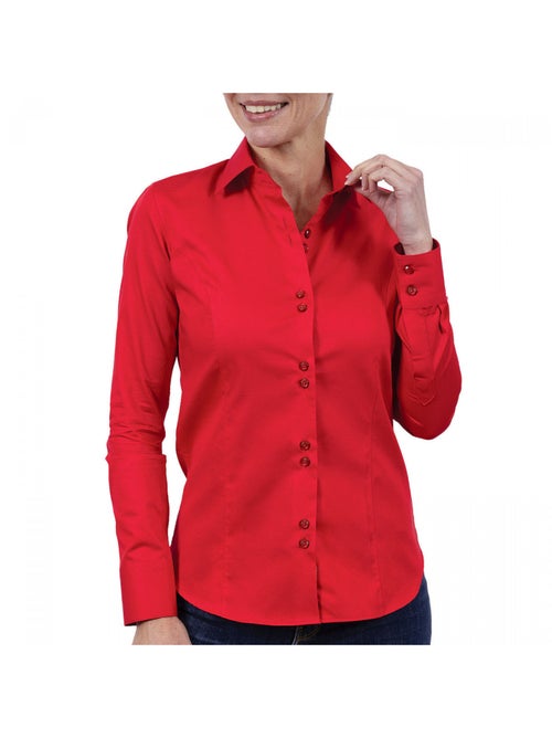 Chemise femme mode coupe cintrée NOELIA Andrew Mac Allister Rouge , 42 - Kiabi