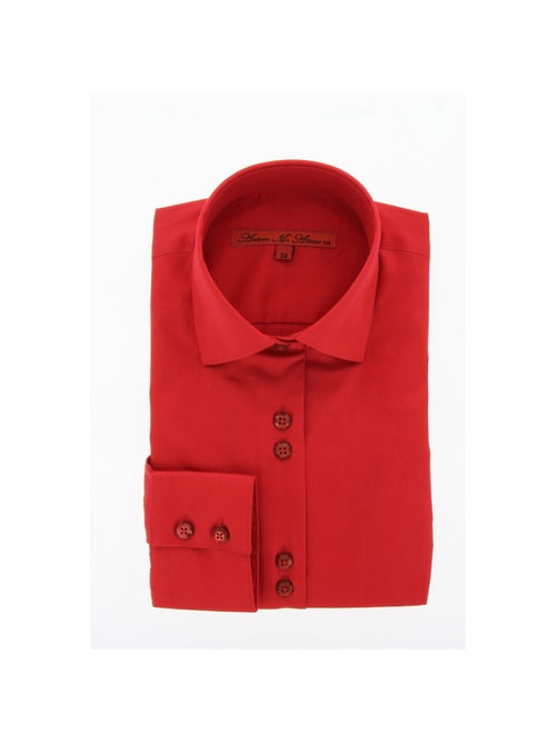 Chemise femme mode coupe cintrée NOELIA Andrew Mac Allister Rouge , 42 - Kiabi