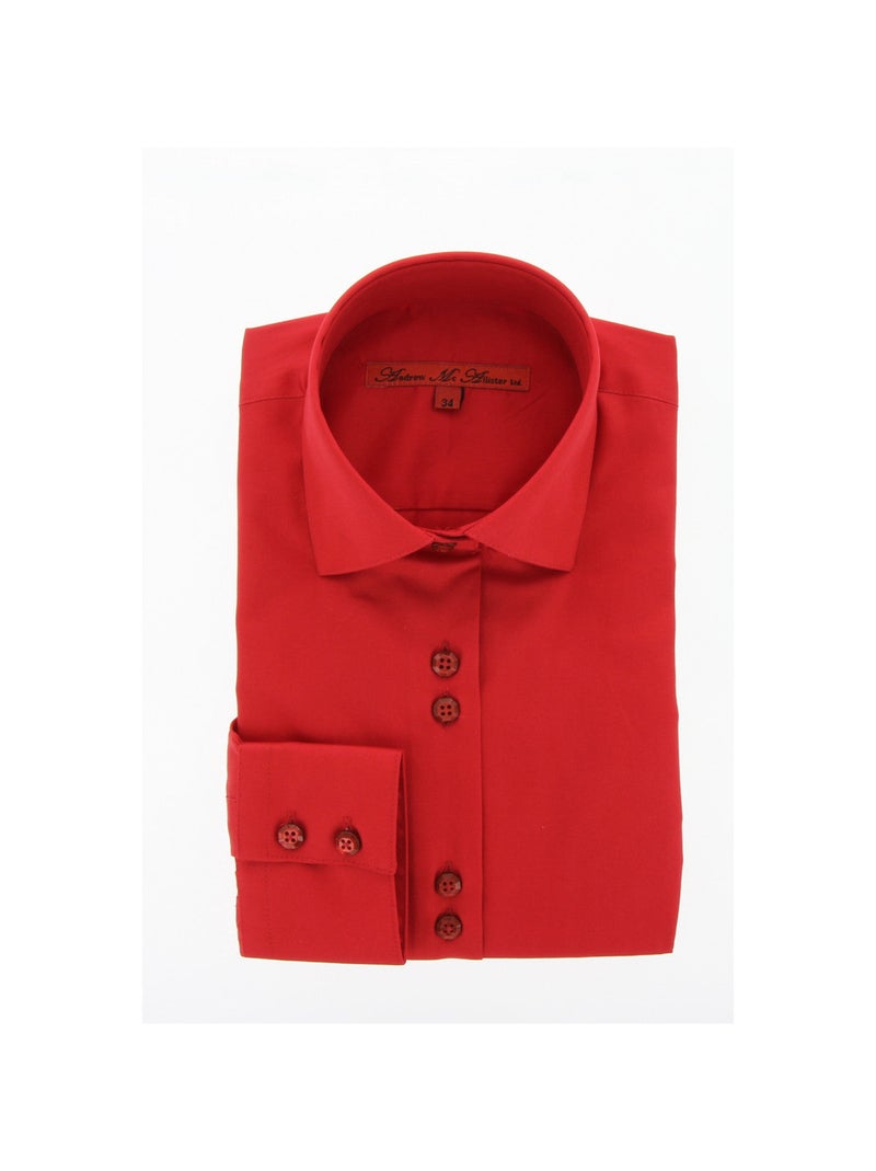 Chemise femme mode coupe cintrée NOELIA Andrew Mac Allister Rouge , 42 Rouge - Kiabi