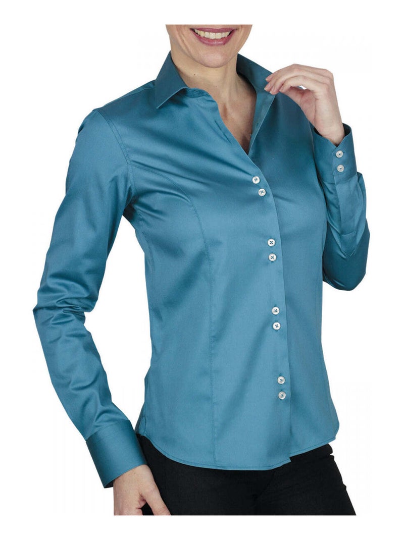 Chemise femme mode coupe cintrée SKETON Andrew Mac Allister Bleu clair , 38 Bleu clair - Kiabi