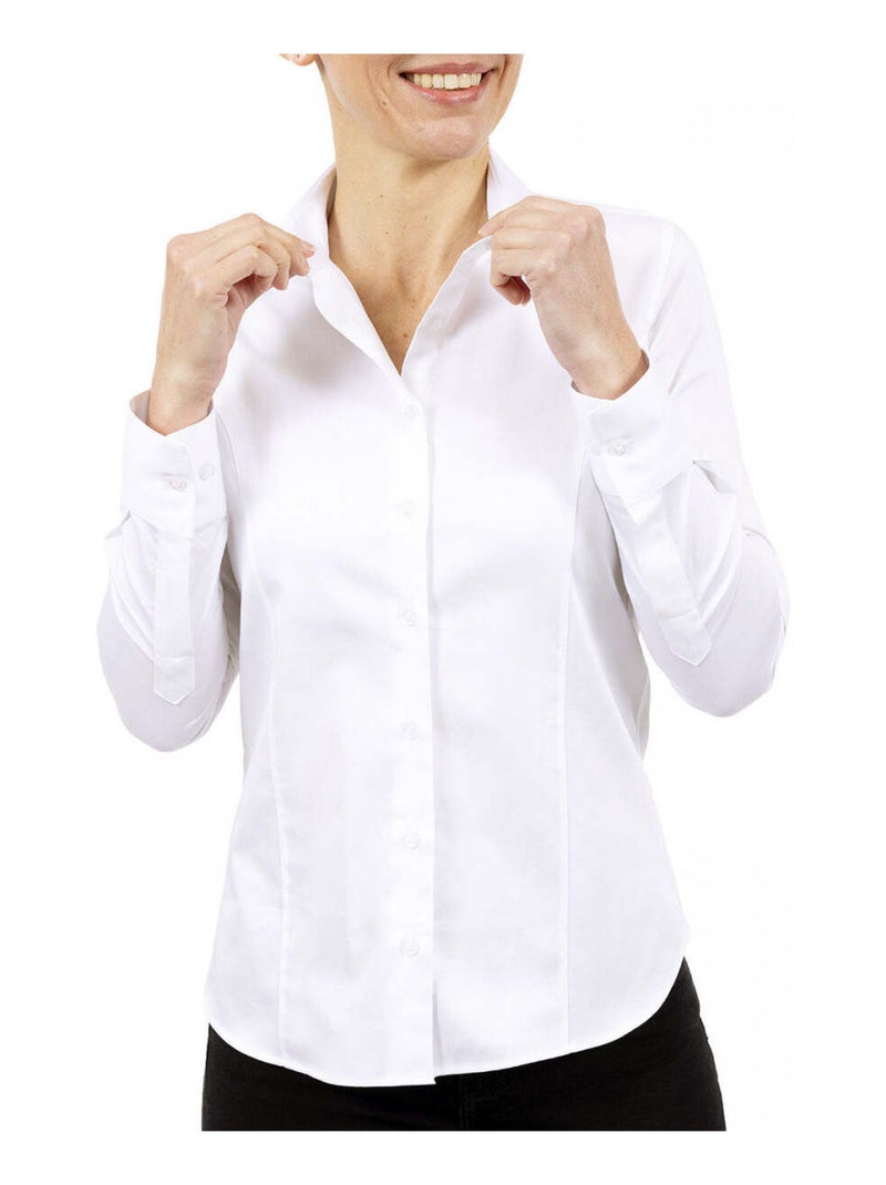 Chemise femme mode coupe cintrée WORK Andrew Mac Allister Blanc , 34 Blanc - Kiabi